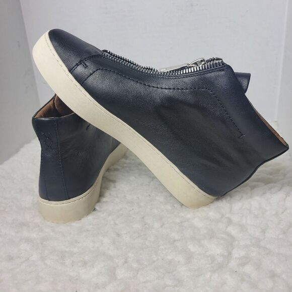 Frye Lena Women's Size 9 Black Leather High Top Black Leather Zipper Accent - Picture 5 of 10